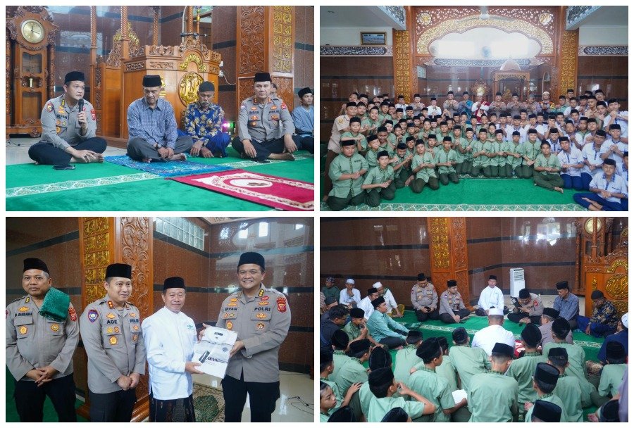 Pererat Kemitraan Polri dan Masyarakat, Plh. Kabid Humas Polda Jabar Shalat Jumat di Ponpes Nurul Iman