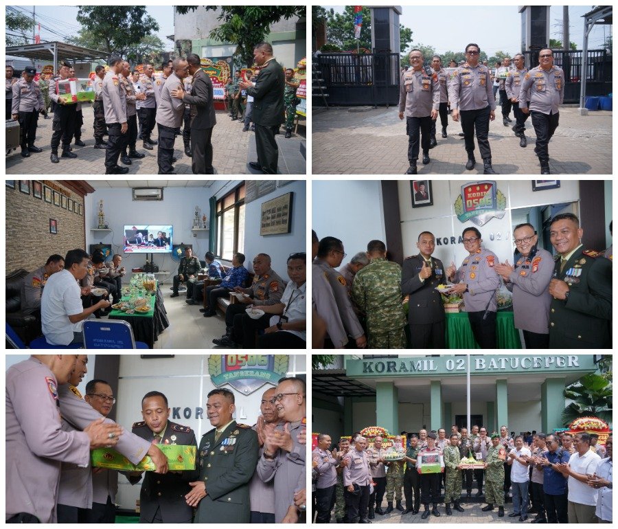 HUT ke-81 TNI, Polsek Batuceper dan Jajaran Rayon 3 Perkuat Sinergi TNI-Polri