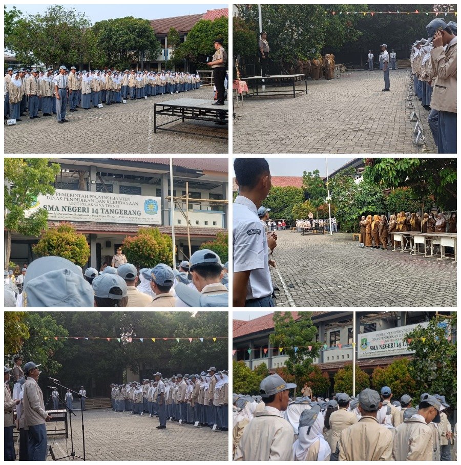 Kapolsek Batuceper Pimpin Upacara di SMAN 14, Ajak Pelajar Jauhi Tawuran dan Narkoba