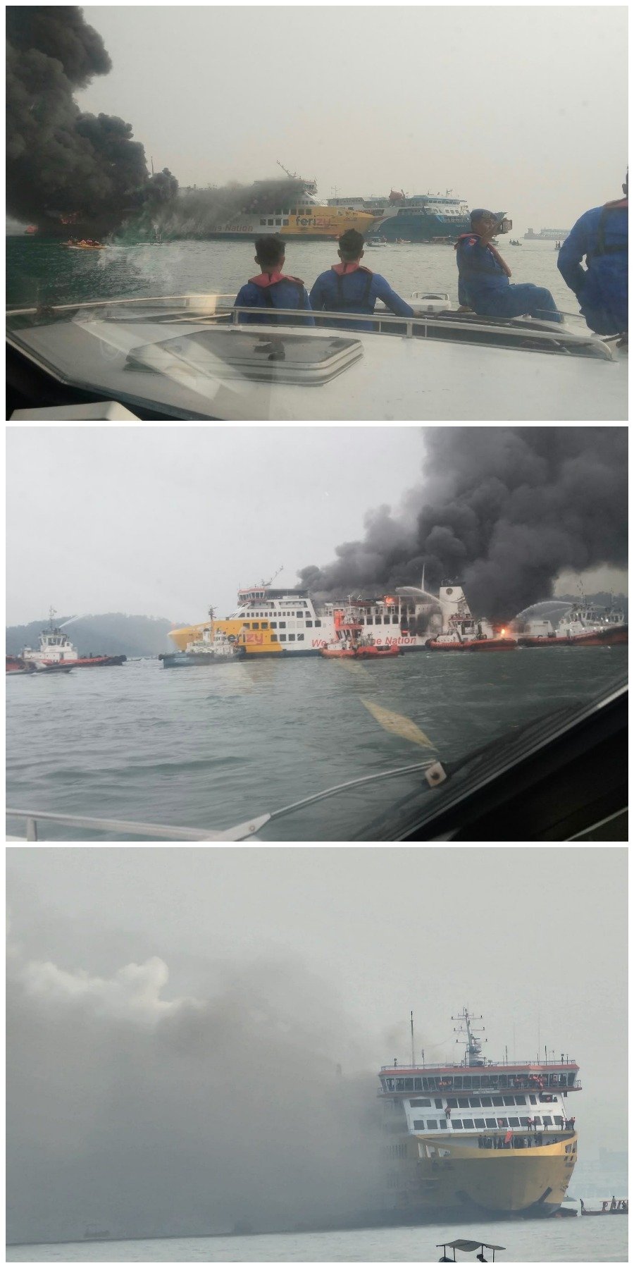 KMP Batu Mandi Terbakar di Perairan Merak, Proses Evakuasi Sedang Berlangsung
