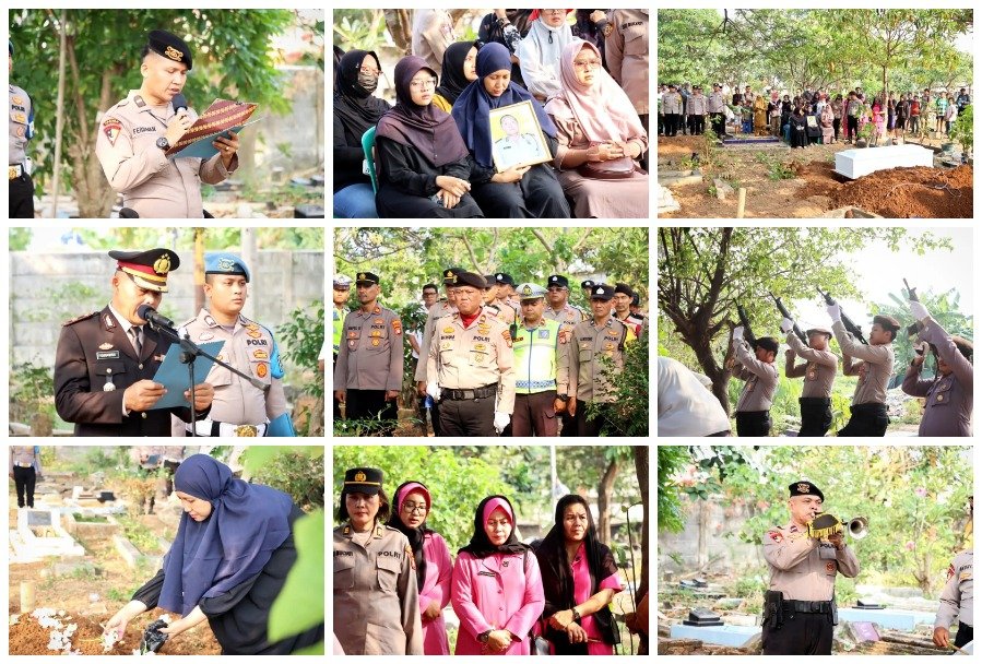 Polres Metro Tangerang Kota Gelar Pemakaman Kedinasan AIPTU Hudono Aslam, Kenang Dedikasi Almarhum untuk Institusi Polri