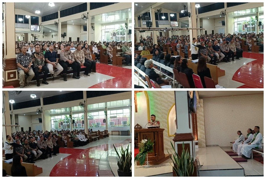 Minggu Kasih Polres Cilegon, Polri Hadir Jaga Kerukunan dan Keamanan Umat Beragama