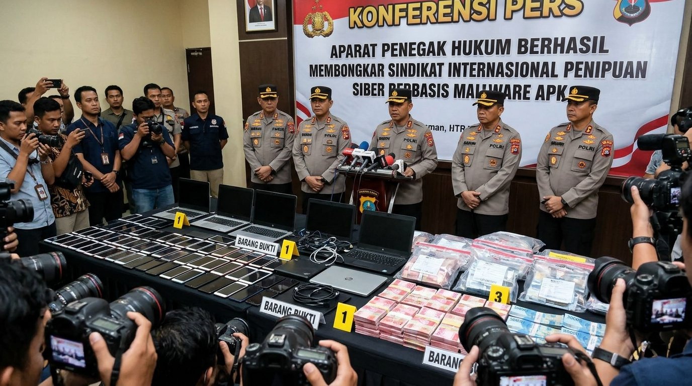 Pembongkaran Sindikat Kejahatan Siber Internasional: Modus Operandi Modifikasi APK dan Penipuan Finansial Terkuak